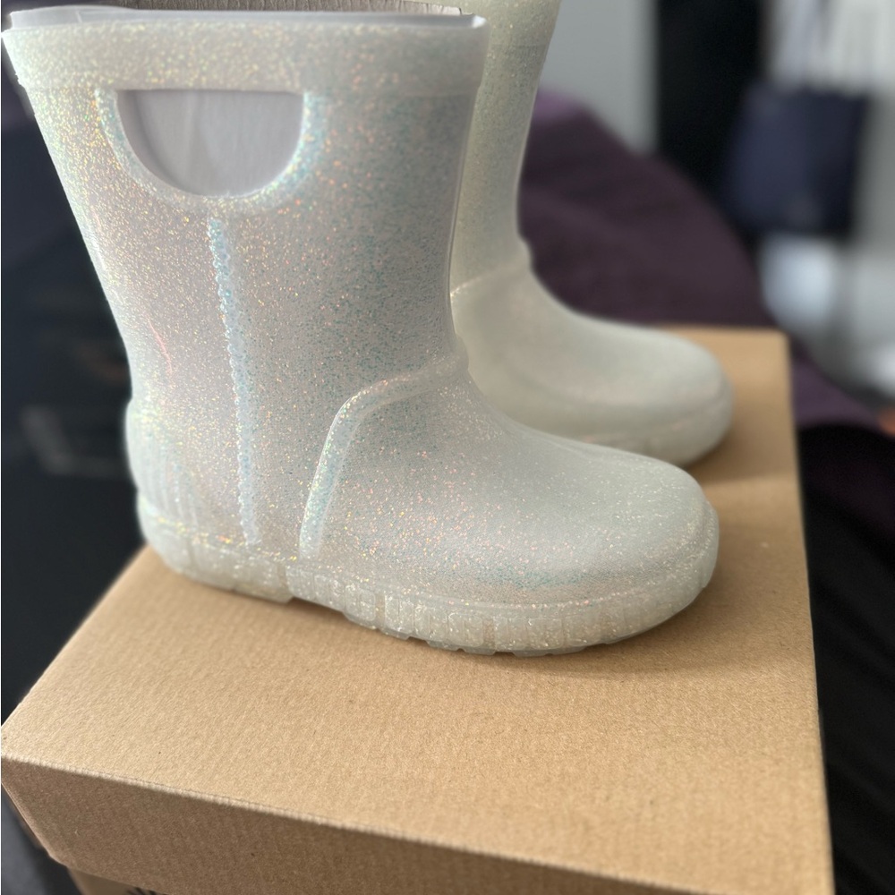 UGG Kids Glittery Snow Boots - White
